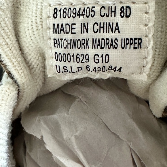 Polo Ralph Lauren Men's Plaid Canvas Sneakers Size 8D - Picture 12 of 12